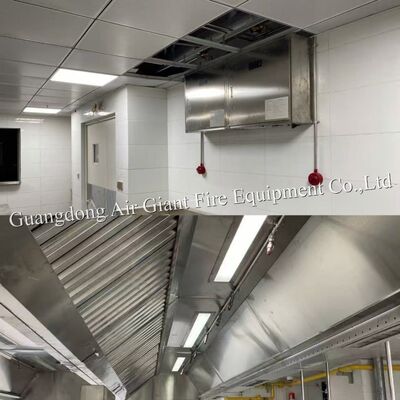 गुणवत्ता  Double Bottles Automatic Protection Restaurant Hood Fire Suppression System For Hotel Fire Fight कारखाना