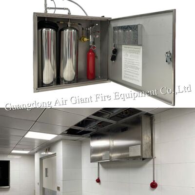 गुणवत्ता  Double Bottles Commercial Kitchen Hood Fire Suppression System For Grease Ducts कारखाना
