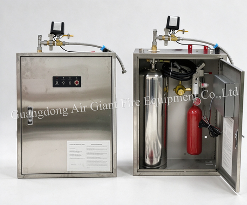 गुणवत्ता  Single Bottle Fully Automatic Commercial Kitchen Fire Suppression System कारखाना
