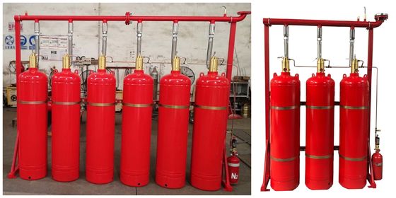 DC 24V 1.6A FM200 फायर सप्रेशन सिस्टम 40L 70L 100L 120L