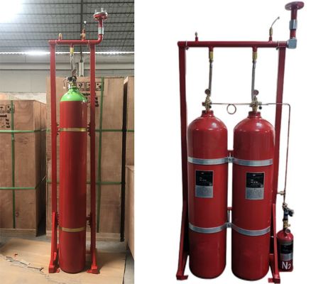 एनक्लोज्ड फ्लडिंग IG55 सिस्टम एर्गोनाइट सप्रेशन सिस्टम 140L