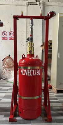 भंडारण कक्ष के लिए प्रदूषण के बिना 40L बंद बाढ़ Novec 1230 अग्निशमन प्रणाली