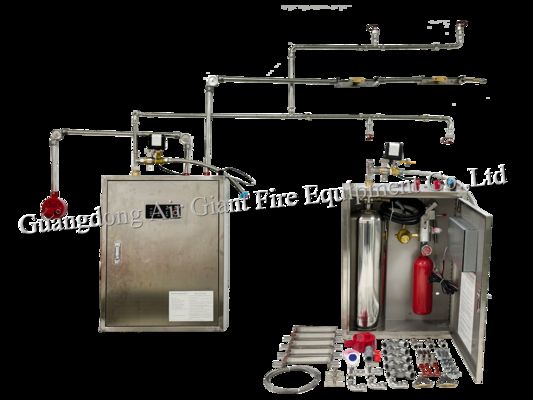 खाद्य तेल की आग के लिए गीली रासायनिक रसोई अग्नि शमन प्रणाली