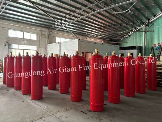 पुस्तकालय के लिए प्रदूषण रहित स्वचालित एफएम200 अग्निशमन प्रणाली सिलेंडर