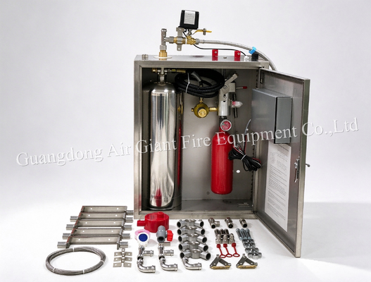 Multiple Startup Methods Kitchen Fire Suppression System with 12L Reagent Capacity and Nitrogen-Driven Commercial Kitchen Fire Suppression System